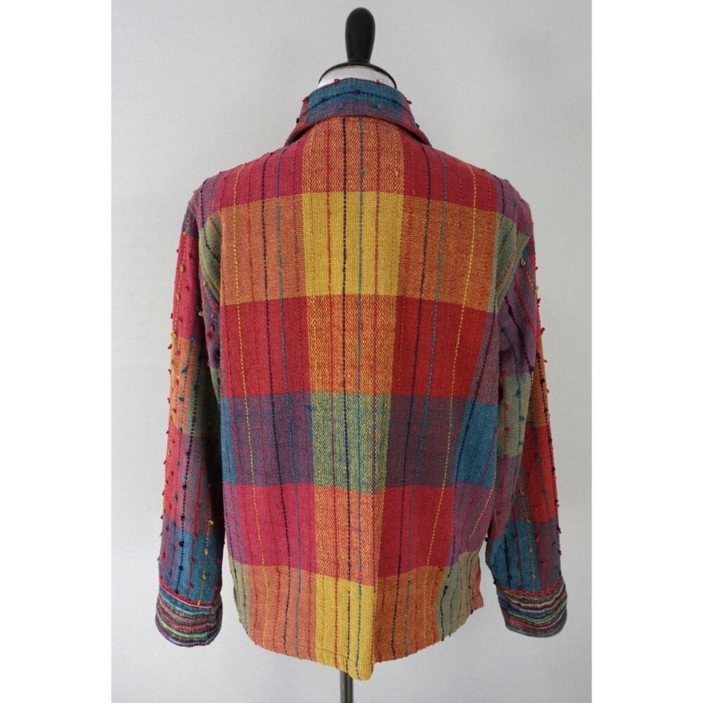 Vintage TravelSmith Patchwork Button Up Boho Mult… - image 4